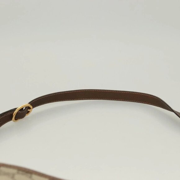 GUCCI GG Supreme Web Sherry Line Bag PVC Beige Gold - Picture 7 of 15